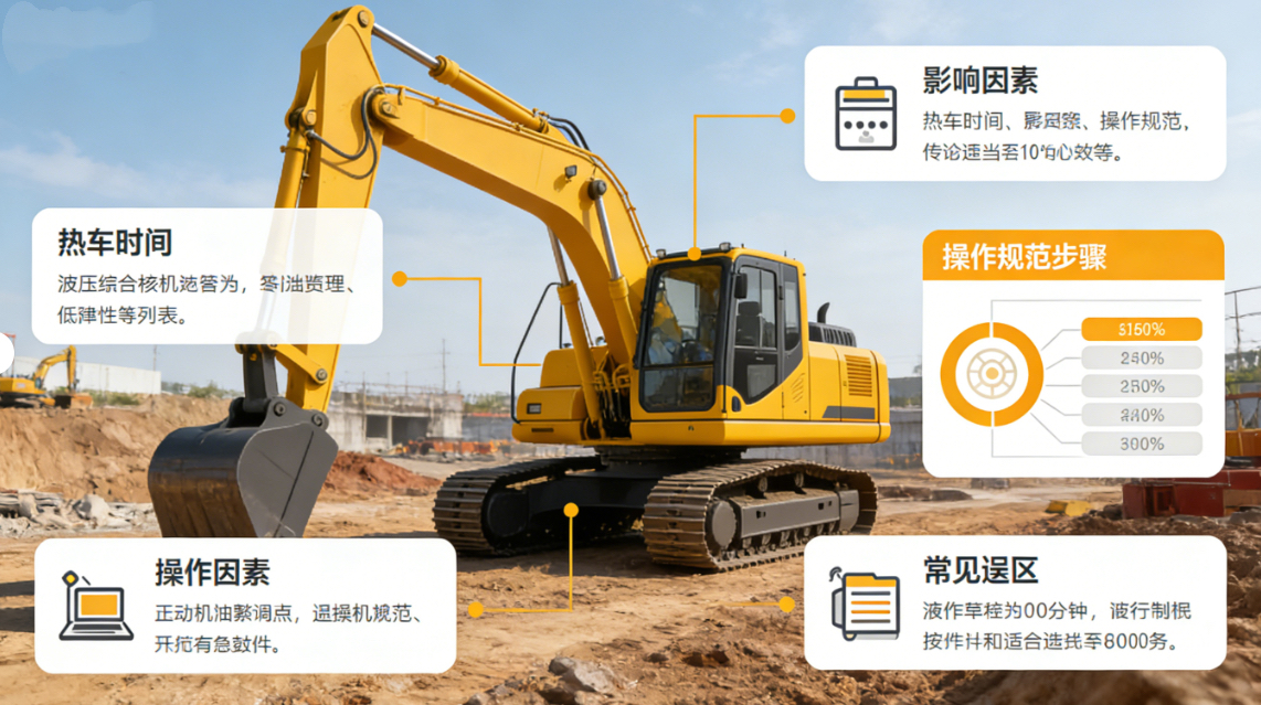 挖掘机早上热车多久