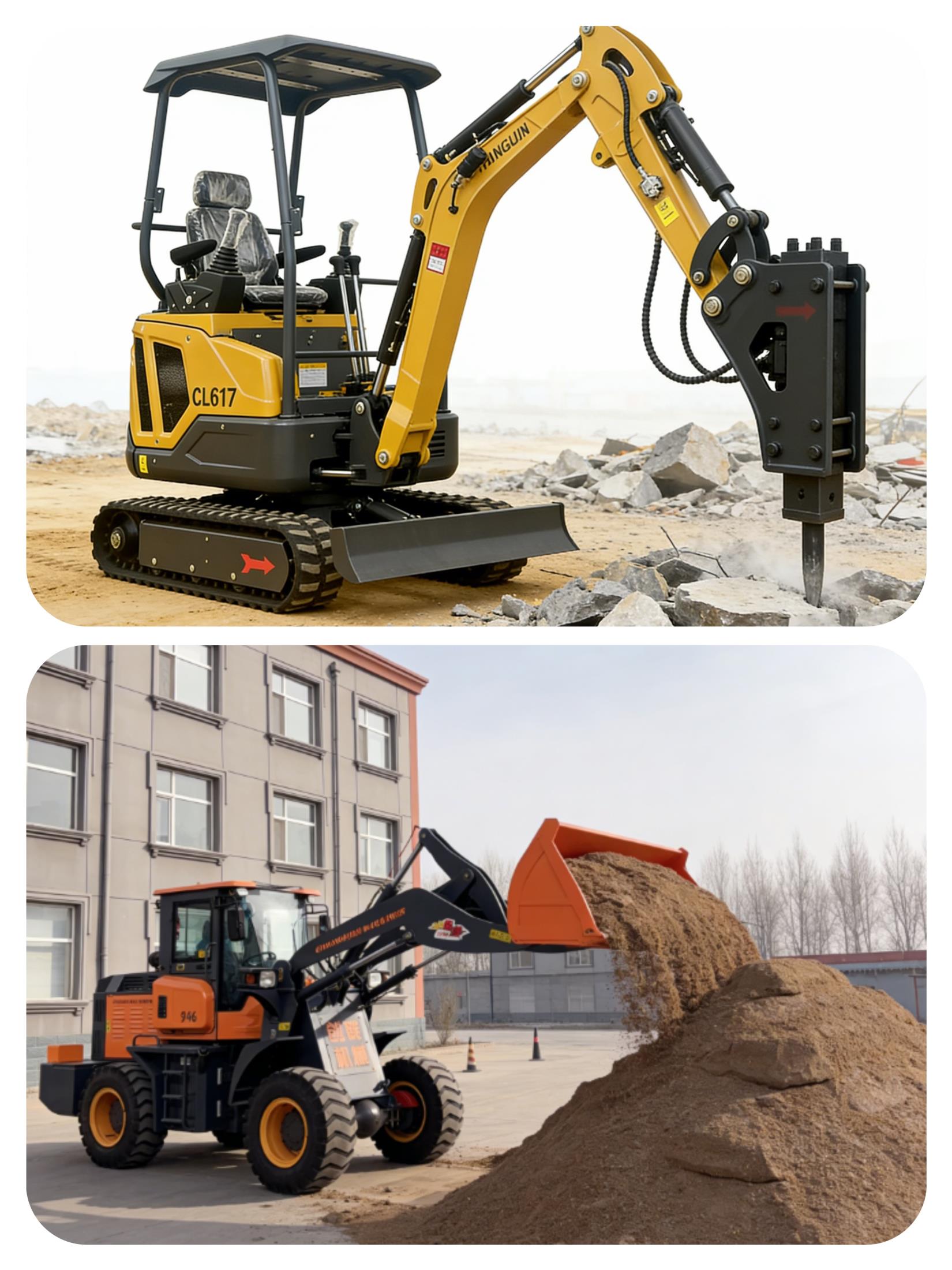 装载机和挖掘机的区别