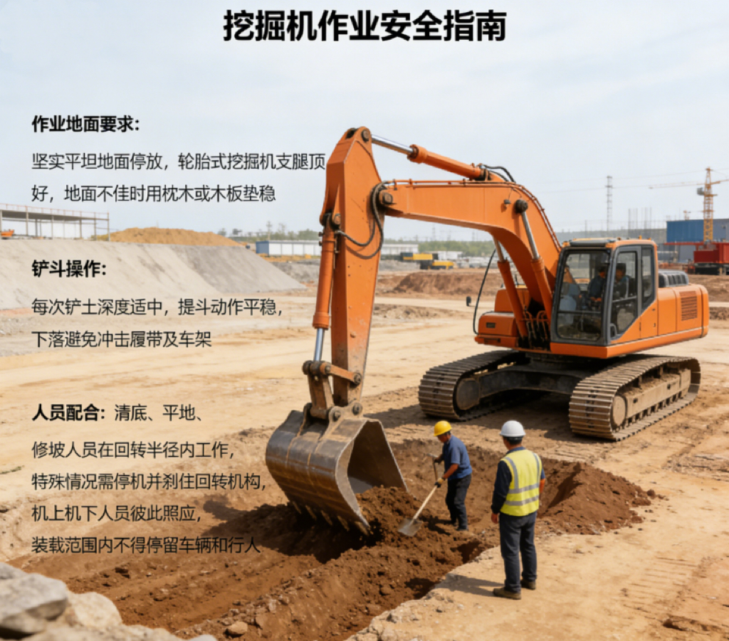 挖掘机作业安全指南：全面的注意事项与操作建议